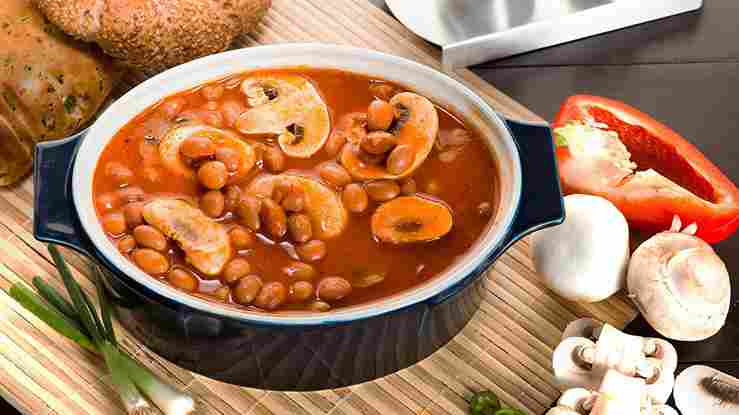 تصویر 1 از کنسرو لوبیا چیتی با قارچ خوش طعم مناسب وعده های غذایی